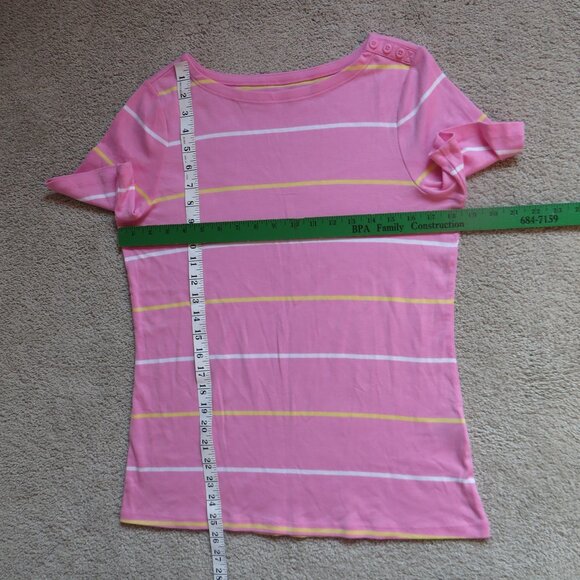 NEW Charter Club Womens Shirt Size M Pink 100% Supima Cotton Short Sleeves - Picture 5 of 9